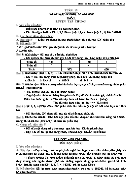 Giáo án Lớp 3 (Buổi chiều) - Tuần 15 - Năm học 2020-2021 - Trần Thị Tuyết