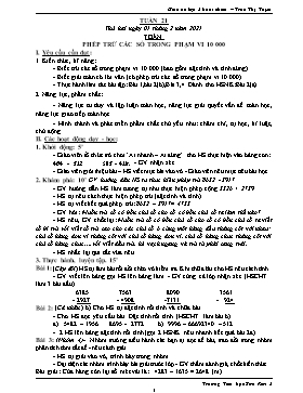 Giáo án Lớp 3 (Buổi chiều) - Tuần 21 - Năm học 2020-2021 - Trần Thị Tuyết