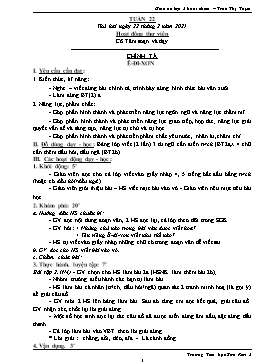 Giáo án Lớp 3 (Buổi chiều) - Tuần 22 - Năm học 2020-2021 - Trần Thị Tuyết