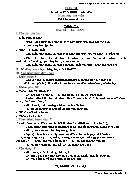 Giáo án Lớp 3 (Buổi chiều) - Tuần 31 - Năm học 2020-2021 - Trần Thị Tuyết