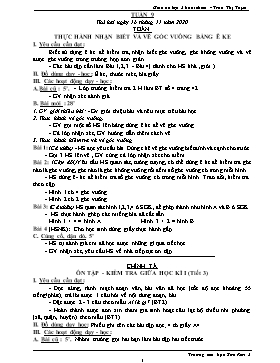 Giáo án Lớp 3 (Buổi chiều) - Tuần 9 - Năm học 2020-2021 - Trần Thị Tuyết