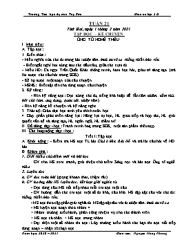 Giáo án Lớp 3 - Tuần 21 - Năm học 2020-2021 - Nguyễn Hồng Nhung