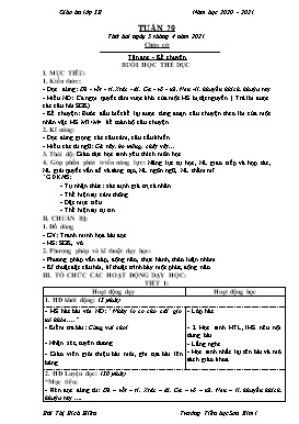 Giáo án Lớp 3 - Tuần 29 - Năm học 2020-2021 - Bùi Thị Bích Hiền