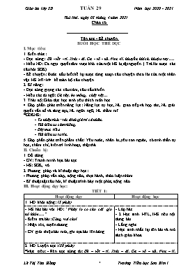 Giáo án Lớp 3 - Tuần 29 - Năm học 2020-2021 - Lê Thị Thu Hằng