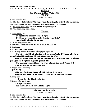 Giáo án Lớp 3 - Tuần 3 - Năm học 2020-2021 - Trường tiểu học Thị trấn Tây Sơn