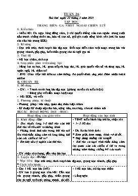 Giáo án Lớp 4 soạn theo ĐHPTNLHS - Tuần 26 - Năm học 2020-2021