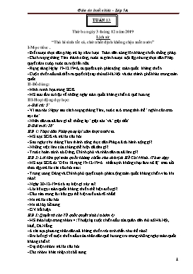 Giáo án Lớp 5 (Buổi chiều) - Tuần 13 - Năm học 2019-2020