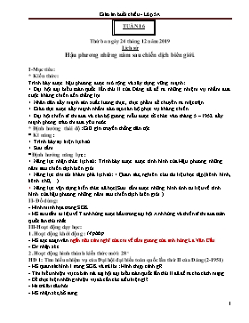 Giáo án Lớp 5 (Buổi chiều) - Tuần 16 - Năm học 2019-2020