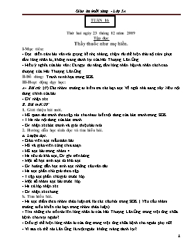 Giáo án Lớp 5 (Buổi sáng) - Tuần 16 - Năm học 2019-2020