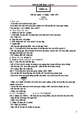 Giáo án Lớp 5 (Buổi sáng) - Tuần 18 - Năm học 2020-2021
