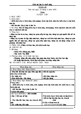 Giáo án Lớp 5 soạn theo ĐHPTNLHS (Buổi sáng) - Tuần 20 - Năm học 2020-2021