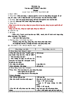 Giáo án Lớp 5 soạn theo ĐHPTNLHS - Tuần 24 - Năm học 2020-2021