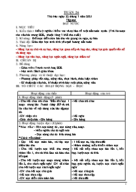 Giáo án Lớp 5 soạn theo ĐHPTNLHS - Tuần 26 - Năm học 2020-2021