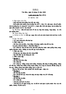 Giáo án Luyện từ và câu Lớp 4 - Tiết 2, Bài: Từ đồng âm - Năm học 2020-2021