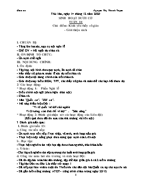 Giáo án Sinh hoạt dưới cờ Lớp 1 - Tuần 14 - Năm học 2020-2021 - Nguyễn Thị Thanh Tuyền
