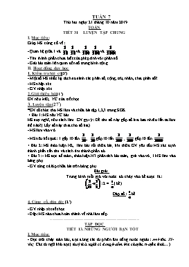 Giáo án Tổng hợp 5 - Tuần 7 - Năm học 2019-2020