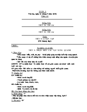 Giáo án Tổng hợp các môn Lớp 1 - Tuần 3 - Năm học 2019-2020