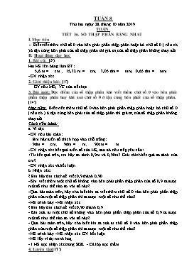Giáo án Tổng hợp các môn Lớp 5 - Tuần 8 - Năm học 2019-2020