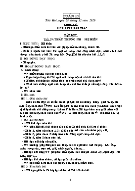 Giáo án Tổng hợp Khối 5 - Tuần 15 - Năm học 2020-2021