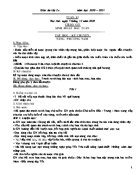 Giáo án Tổng hợp Lớp 3 - Tuần 12 - Năm học 2020-2021